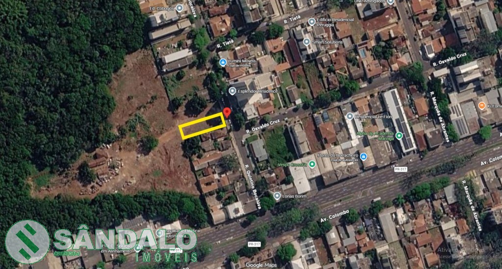 Terreno para locacao no Zona 07 em Maringa com 680,7m² por R$ 2.200,00
