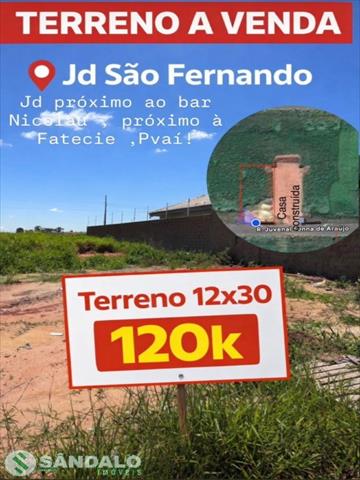 Terreno para venda no Jardim San Fernando em Paranavai com 360m² por R$ 119.900,00