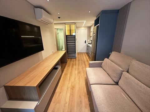 Apartamento para locacao no Centro em Curitiba com 59,63m² por R$ 6.250,00