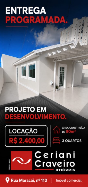 Residência para locacao no Vila Urizzi em Apucarana com 0,00m² por R$ 2.400,00