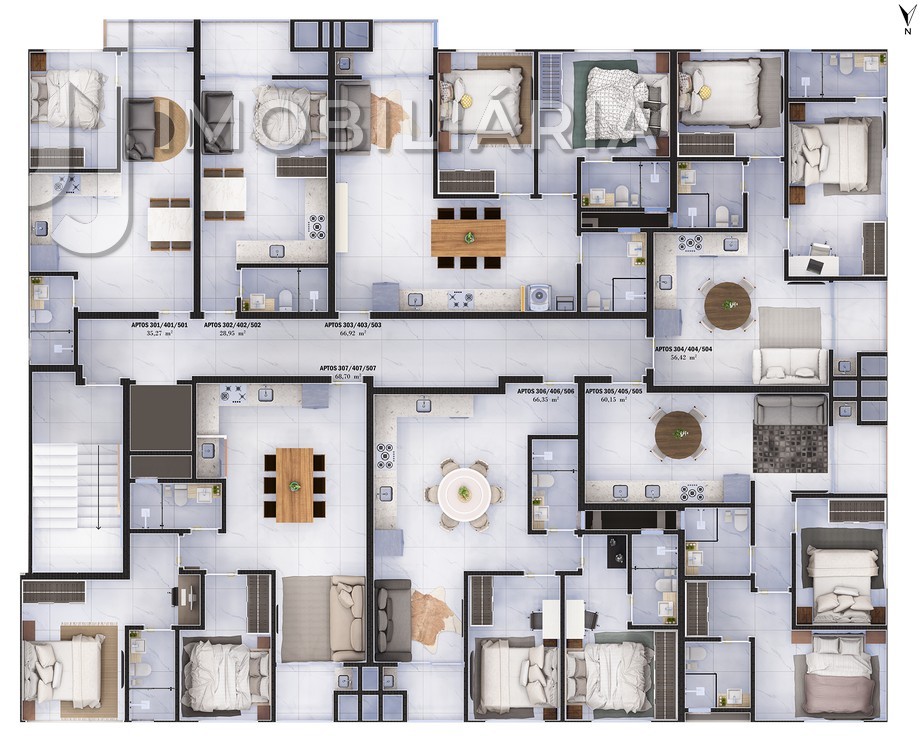 Apartamento para venda no Ingleses do Rio Vermelho em Florianopolis com 47,74m² por R$ 486.997,50