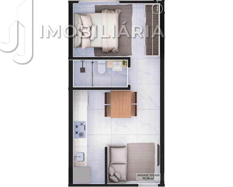 Apartamento para venda no Ingleses do Rio Vermelho em Florianopolis com 32,56m² por R$ 420.098,69