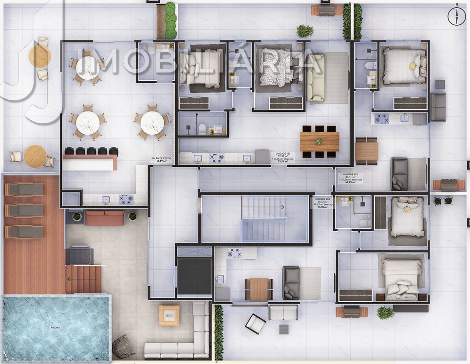 Apartamento para venda no Ingleses do Rio Vermelho em Florianopolis com 40,93m² por R$ 548.800,34