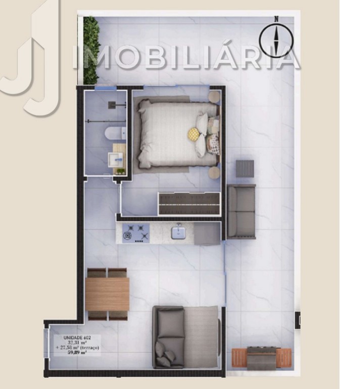 Cobertura para venda no Ingleses do Rio Vermelho em Florianopolis com 59,89m² por R$ 684.700,25