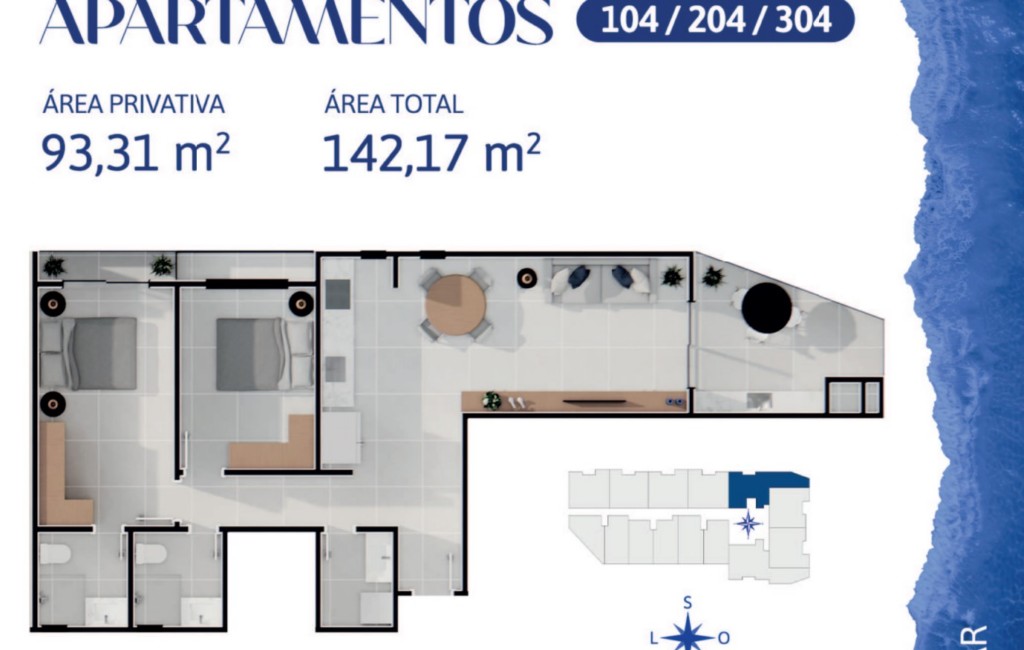 Apartamento para venda no Cachoeira do Bom Jesus em Florianopolis com 142m² por R$ 792.445,00