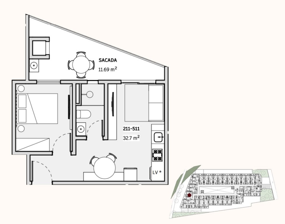 Apartamento para venda no Canasvieiras em Florianopolis com 57m² por R$ 652.000,00