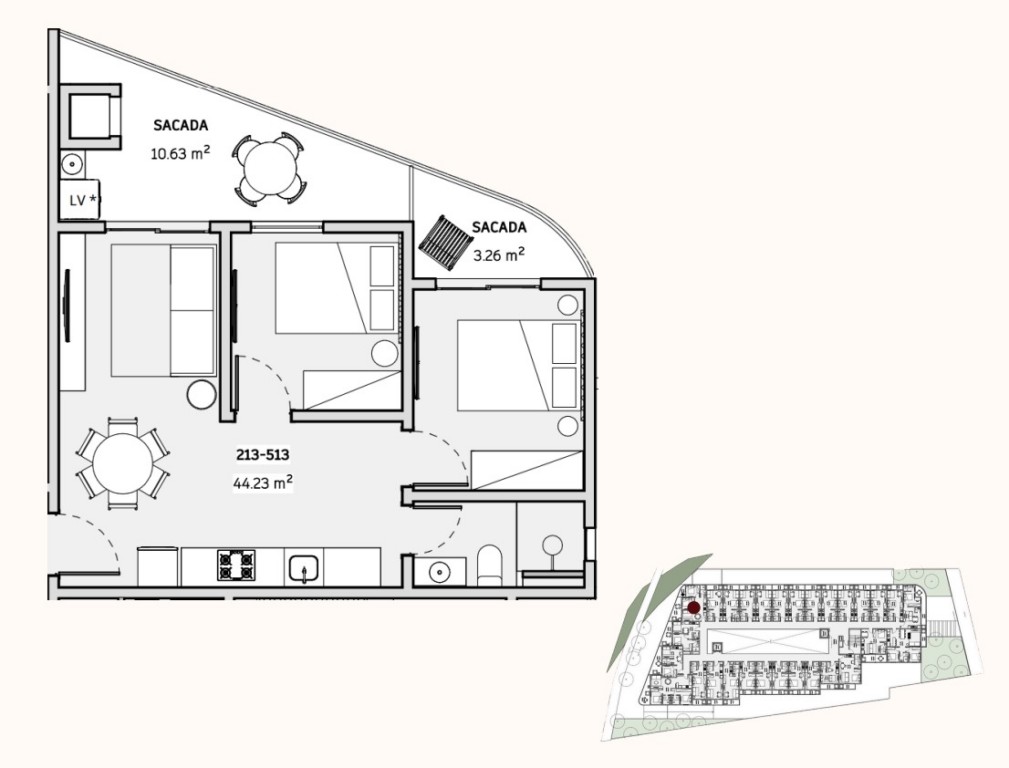 Apartamento para venda no Canasvieiras em Florianopolis com 58m² por R$ 835.000,00