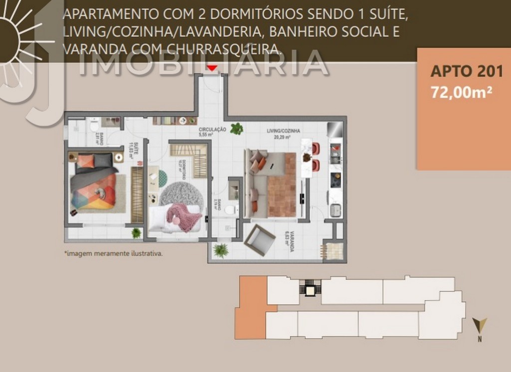 Apartamento para venda no Ingleses do Rio Vermelho em Florianopolis com 84m² por R$ 442.338,60