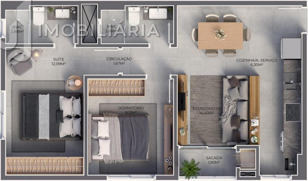 Apartamento para venda no Ingleses do Rio Vermelho em Florianopolis com 88,66m² por R$ 1.152.750,00