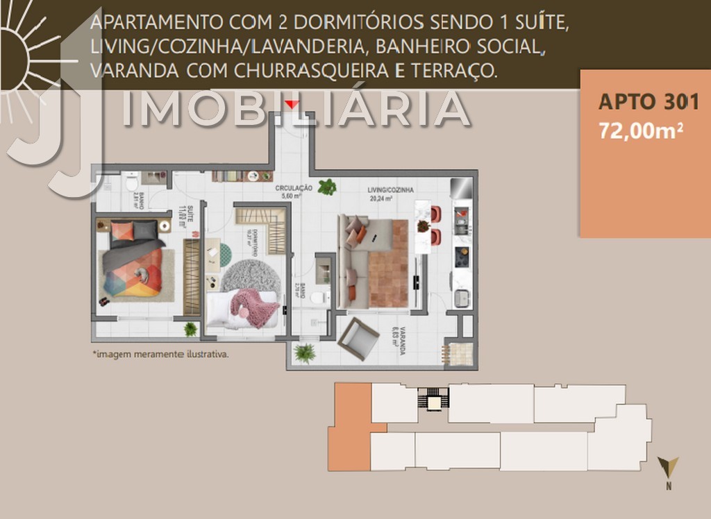 Apartamento para venda no Ingleses do Rio Vermelho em Florianopolis com 84m² por R$ 453.835,80