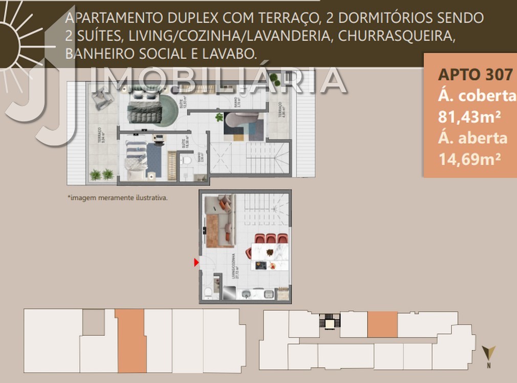 Apartamento para venda no Ingleses do Rio Vermelho em Florianopolis com 108,12m² por R$ 692.148,00