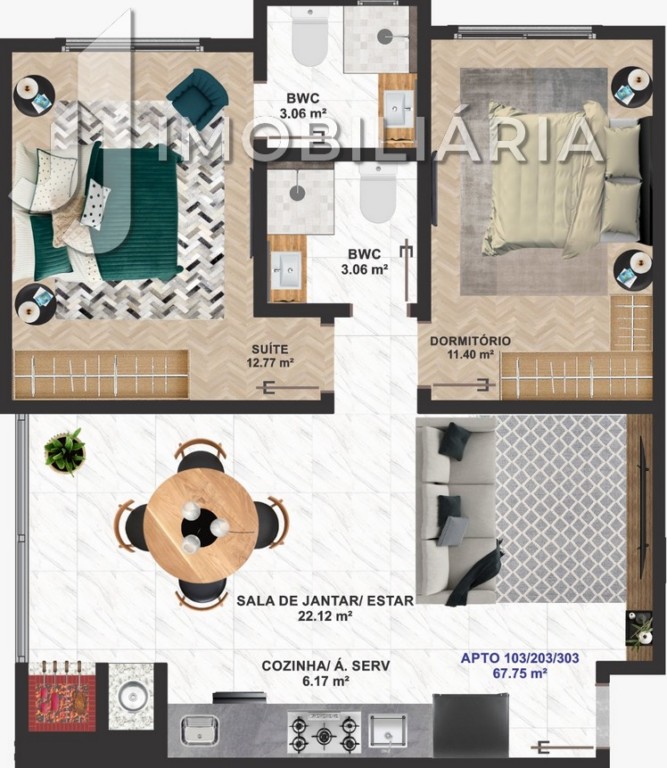 Apartamento para venda no Canasvieiras em Florianopolis com 79,45m² por R$ 673.975,00
