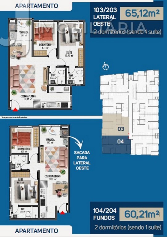 Apartamento para venda no Ingleses do Rio Vermelho em Florianopolis com 61,77m² por R$ 730.753,40