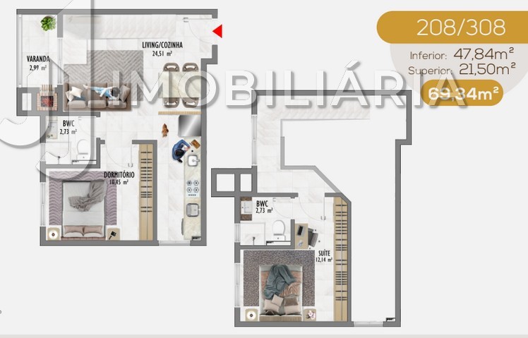 Apartamento para venda no Ingleses do Rio Vermelho em Florianopolis com 81,34m² por R$ 475.000,00