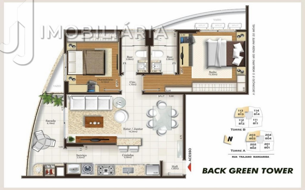 Apartamento para venda no Trindade em Florianopolis com 102m² por R$ 1.240.000,00 Apartamento para venda no Trindade em Florianopolis com 102m² por R$ 1.240.000,00