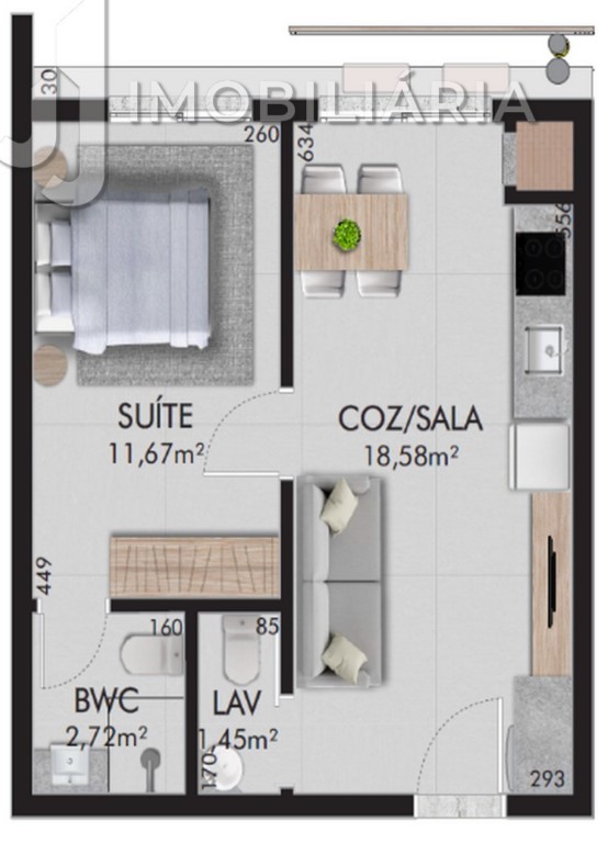 Apartamento para venda no Barra da Lagoa em Florianopolis com 52m² por R$ 658.385,00