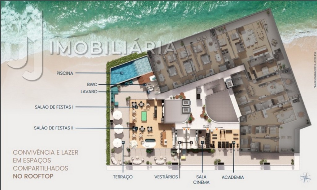 Apartamento para venda no Cachoeira do Bom Jesus em Florianopolis com 47,55m² por R$ 532.960,00