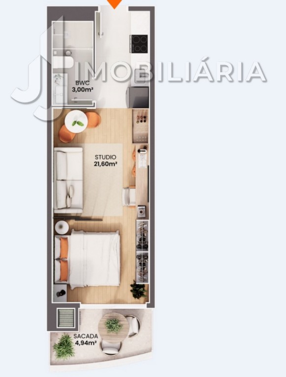 Apartamento para venda no Cachoeira do Bom Jesus em Florianopolis com 47,55m² por R$ 532.960,00