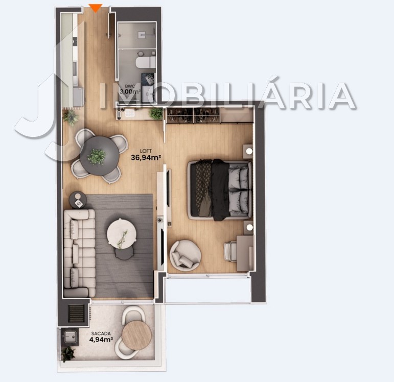 Apartamento para venda no Cachoeira do Bom Jesus em Florianopolis com 47,55m² por R$ 532.960,00
