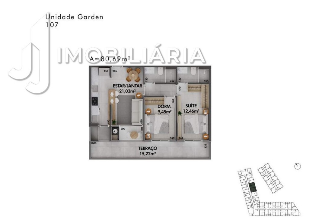 Apartamento para venda no Cachoeira do Bom Jesus em Florianopolis com 129,17m² por R$ 1.483.050,00