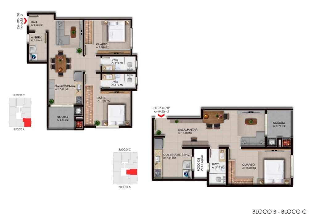 Apartamento para venda no Ingleses do Rio Vermelho em Florianopolis com 76,88m² por R$ 350.000,00
