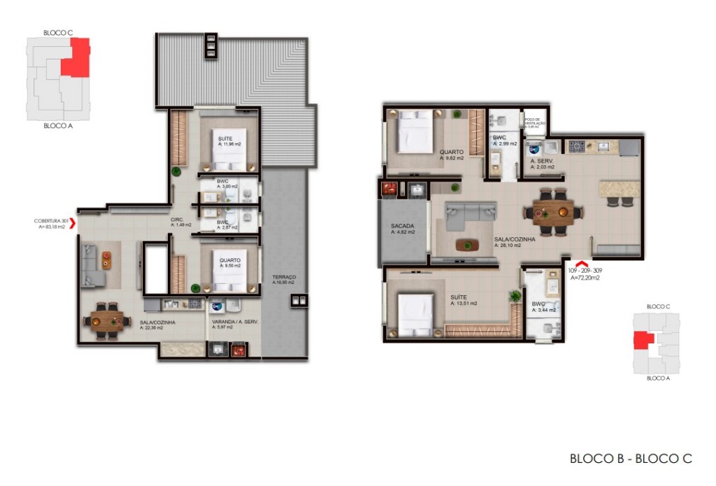 Apartamento para venda no Ingleses do Rio Vermelho em Florianopolis com 76,88m² por R$ 350.000,00