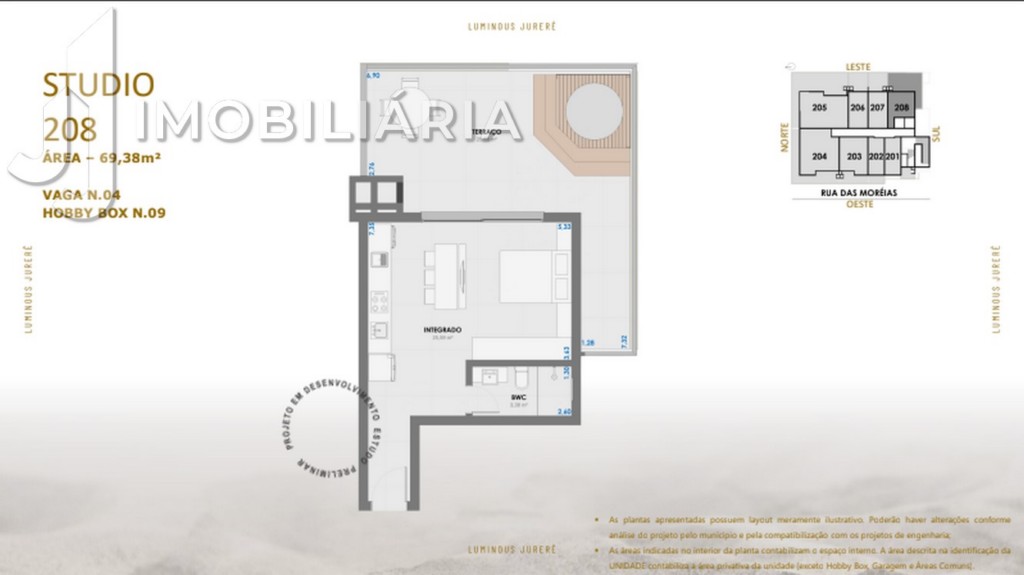 Apartamento para venda no Jurere em Florianopolis com 132,84m² por R$ 904.010,39 Apartamento para venda no Jurere em Florianopolis com 132,84m² por R$ 904.010,39