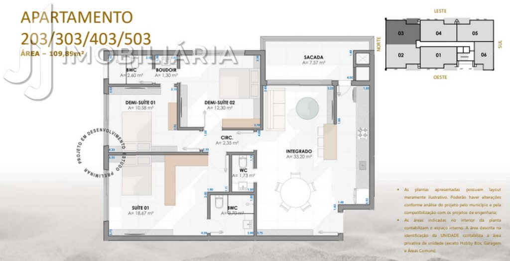 Apartamento para venda no Jurere em Florianopolis com 213,01m² por R$ 1.948.280,66