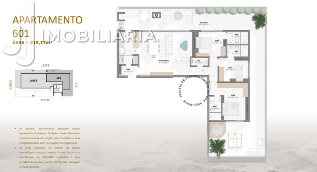 Cobertura para venda no Jurere em Florianopolis com 417,54m² por R$ 3.228.733,69