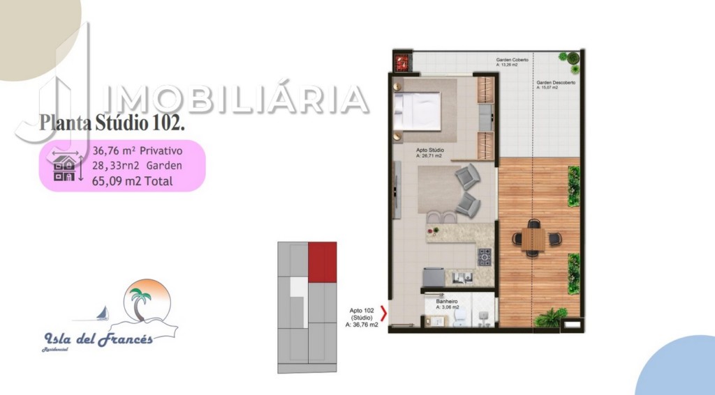 Apartamento para venda no Canasvieiras em Florianopolis com 60,83m² por R$ 646.097,00