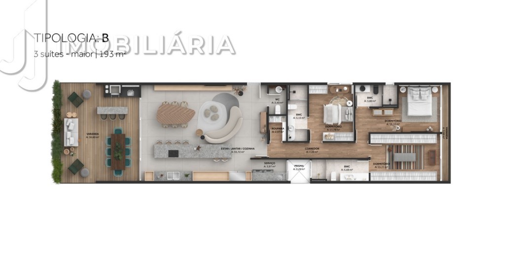 Apartamento para venda no Cacupe em Florianopolis com 210,17m² por R$ 3.757.745,04