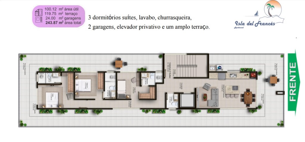 Apartamento para venda no Canasvieiras em Florianopolis com 48,76m² por R$ 546.698,00
