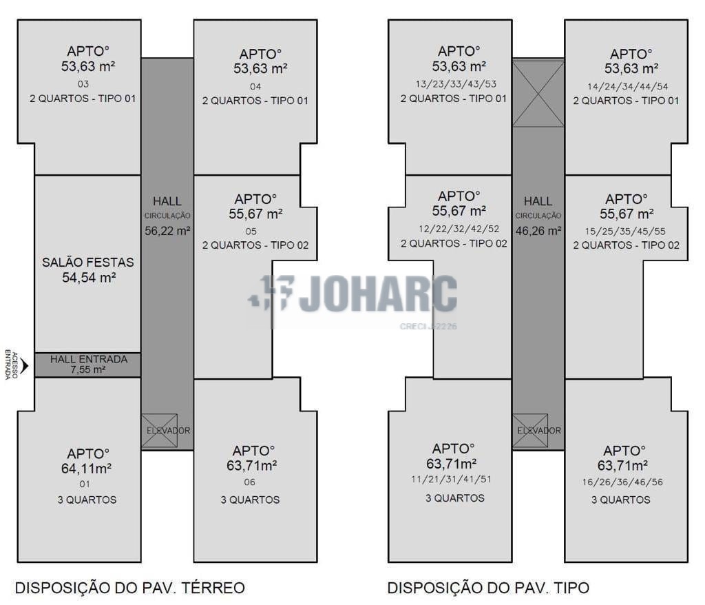 Apartamento para venda no Jardim Maraba em Apucarana com 64,88m² por R$ 285.000,00
