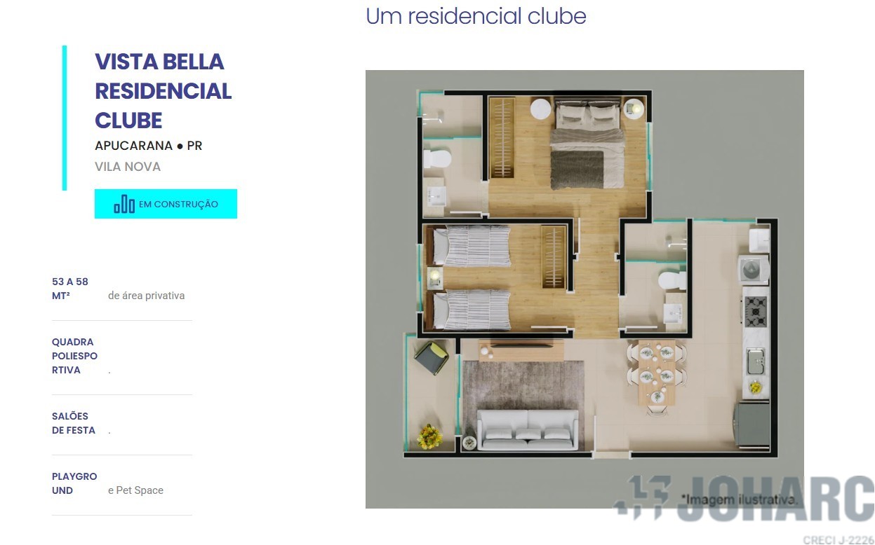 Apartamento para venda no Vila Nova em Apucarana com 0m² por R$ 215.000,00