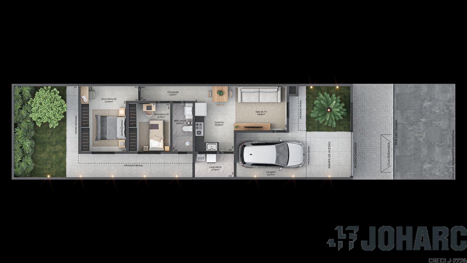 Casa Residencial para venda no Loteamento Residencial Veneza em Apucarana com 131m² por R$ 275.000,00