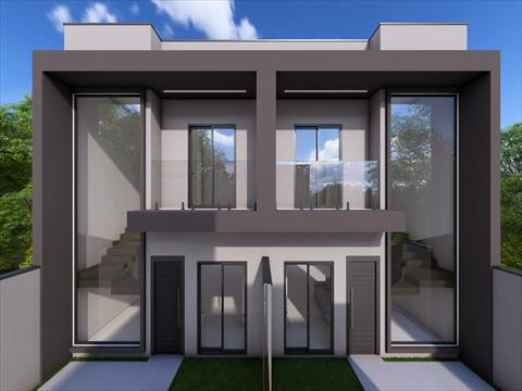 Sobrado para venda no Xaxim em Curitiba com 122m² por R$ 639.000,00