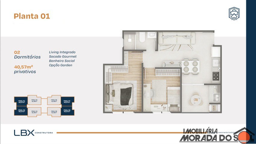 Apartamento para venda no Av Ivai em Paiçandu com 41m² por R$ 220.000,00