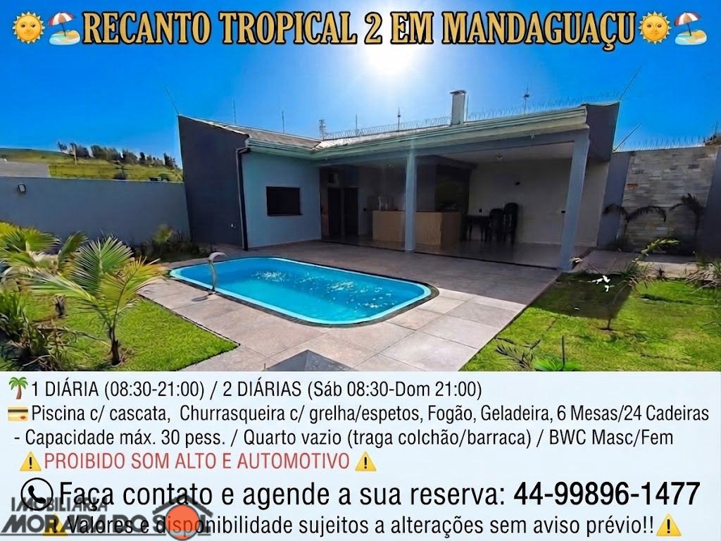 Chácara para locacao no Jardim Tropical em Mandaguaçu com 250m² por R$ 499,00