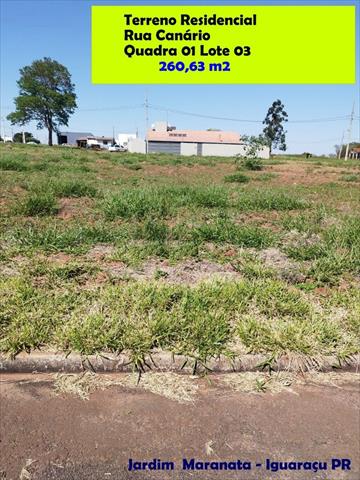 Terreno para venda no Jardim Maranata em Iguaraçu com 260,63m² por R$ 75.000,00