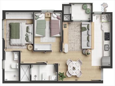 Apartamento para venda no Hauer em Curitiba com 80,04m² por R$ 510.000,00