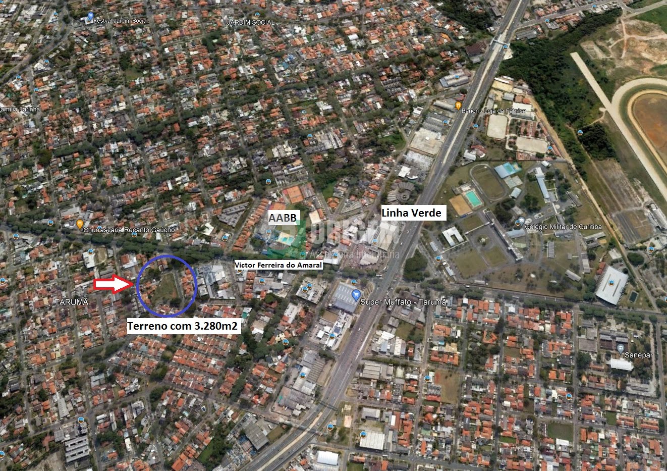Terreno para venda no Taruma em Curitiba com 3.280m² por R$ 8.400.000,00