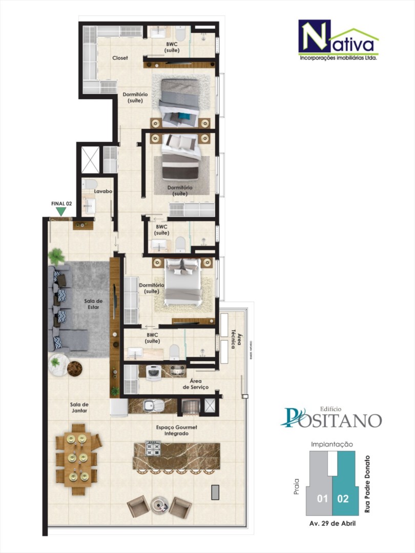 Apartamento para venda no Centro em Guaratuba com 235m² por R$ 2.115.000,00