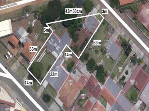 Terreno para venda no Uvaranas em Ponta Grossa com 1.023m² por R$ 720.000,00