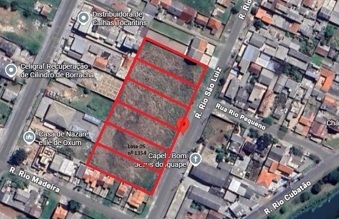 Terreno para locacao no Weissopolis em Pinhais com 1.200,00m² por R$ 1.333,00