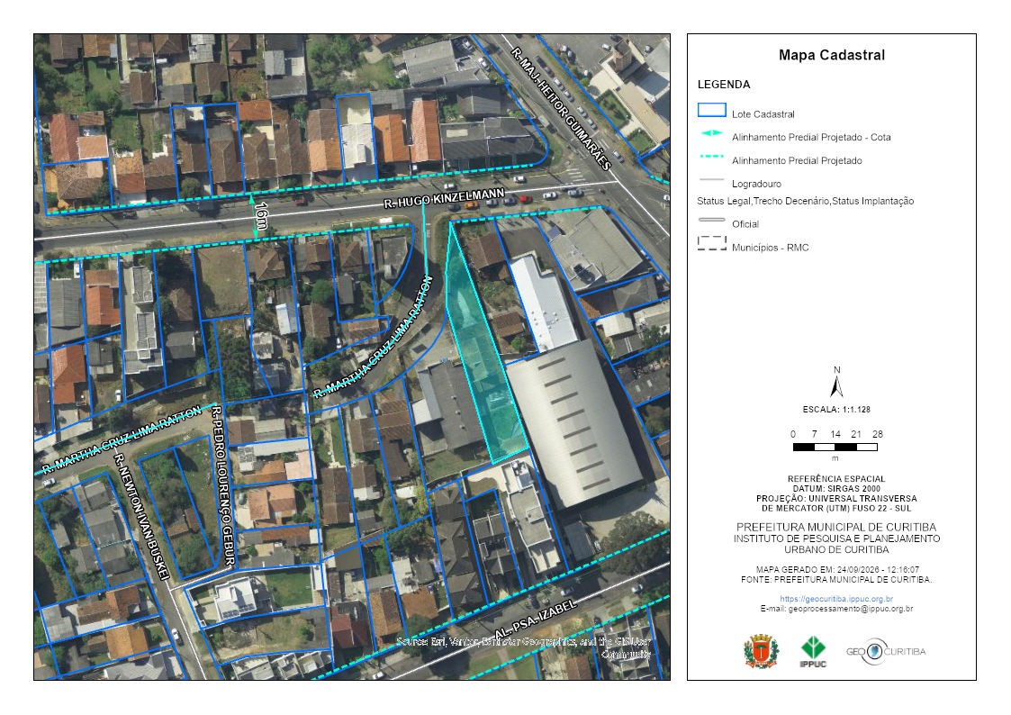Terreno para venda no Campina do Siqueira em Curitiba com 717,00m² por R$ 1.744.000,00