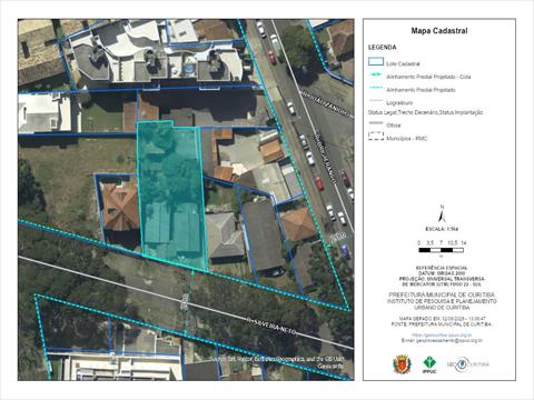 Terreno para venda no Agua Verde em Curitiba com 829,00m² por R$ 2.000.000,00
