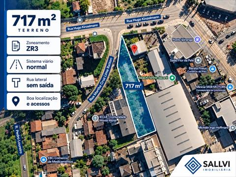 Terreno para venda no Campina do Siqueira em Curitiba com 717,00m² por R$ 1.744.000,00