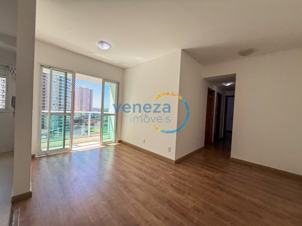 Apartamento para locação no bairro Gleba Palhano de Londrina com 69m<sup>2</sup> útil, 3 quartos, 1 vaga de garagem