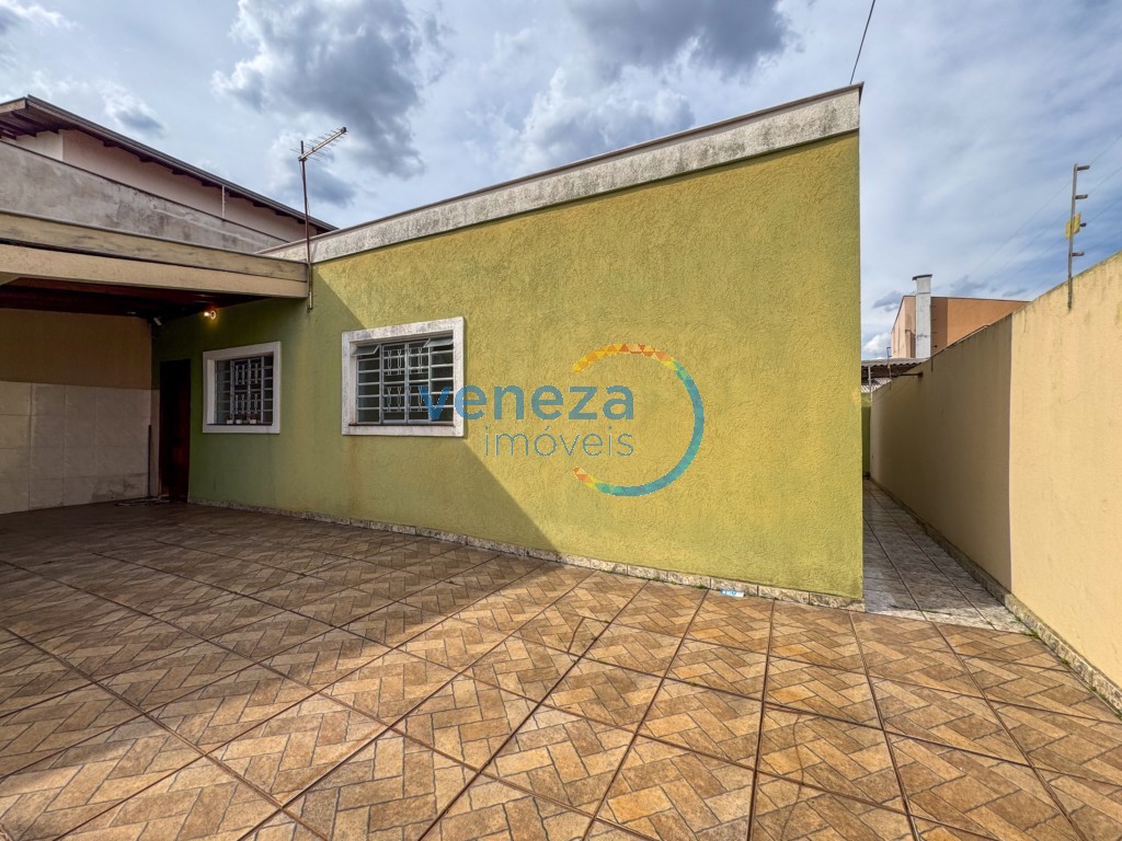 Casa Residencial para locação no bairro Industrial de Londrina com 89m<sup>2</sup> útil, 3 quartos, 1 vaga de garagem