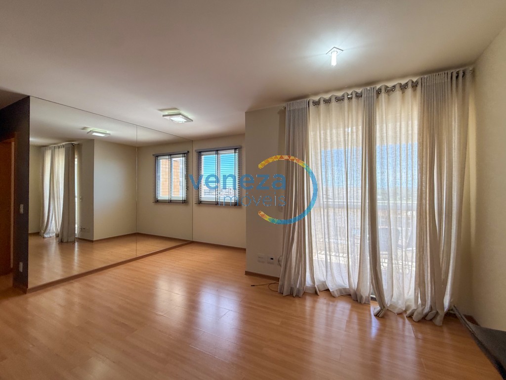 Apartamento para locação no bairro Gleba Palhano de Londrina com 69.72m<sup>2</sup> útil, 2 quartos, 1 vaga de garagem
